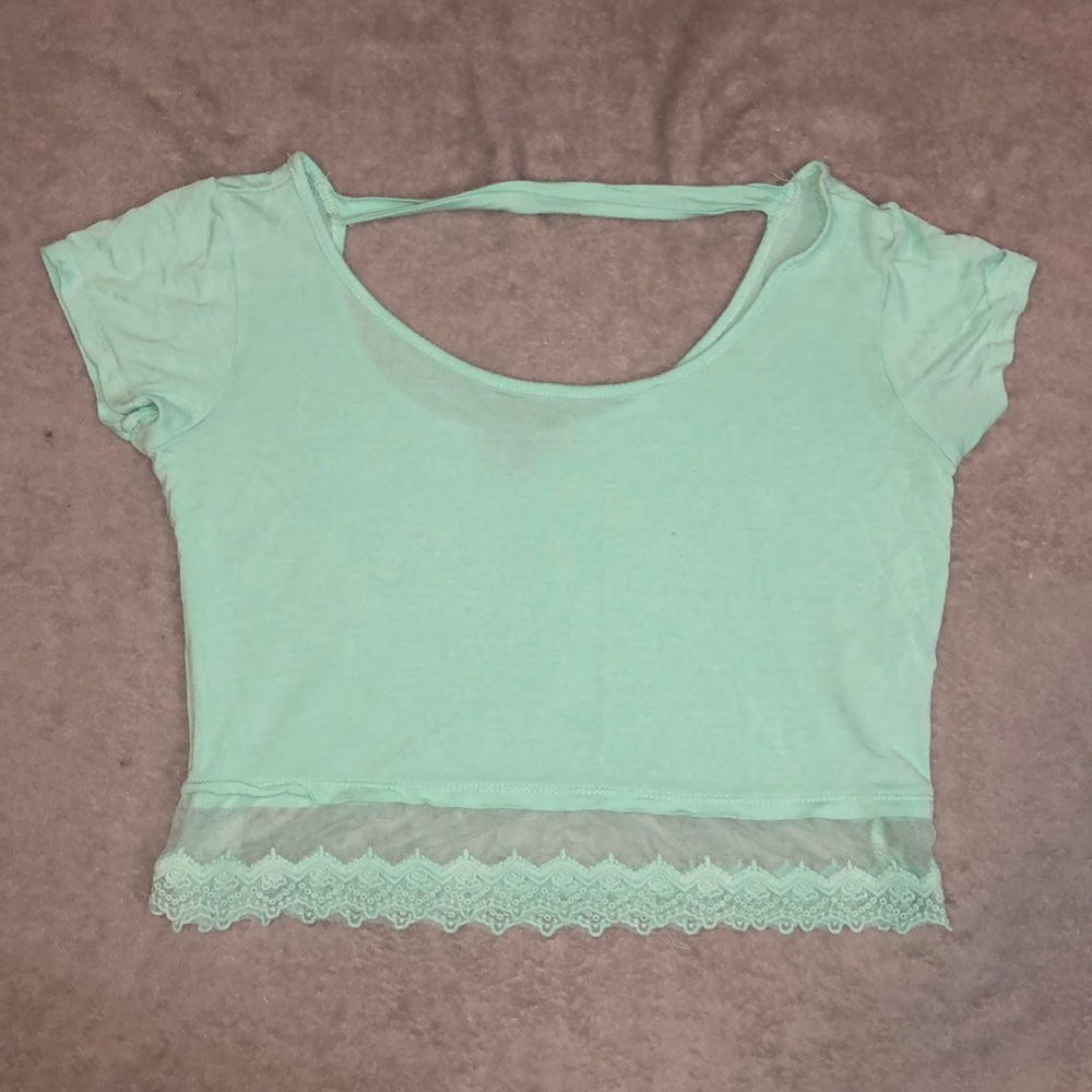 Charlotte Russe - mint green crop top